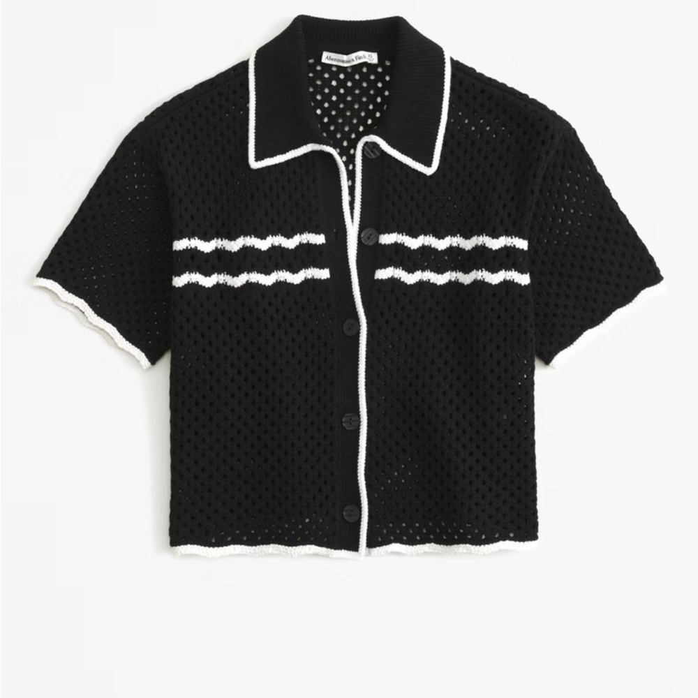 Abercrombie Crochet Button-Up Polo - Picture 5 of 5